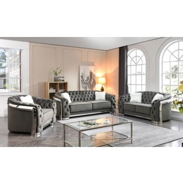 Glory Furniture Sapphire Gray Living Room Set