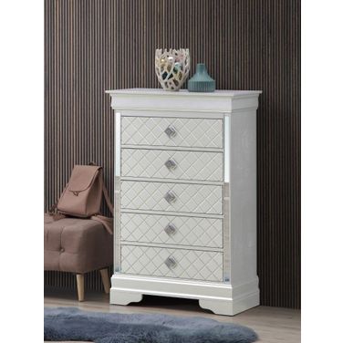 Glory Furniture Verona Chest In Silver Champagne G6700-CH