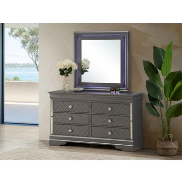 Glory Furniture Verona Dresser In Charcoal
