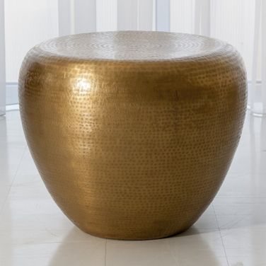 Goa End Table In Antique Brass