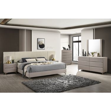 Grace Bedroom Set In Taupe