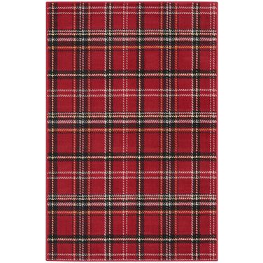 Grafix 3' x 5' Rustic Indoor Rug In Red