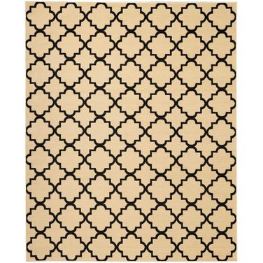 Grafix Cream and Black 7'10" x 9'10" Area Rug