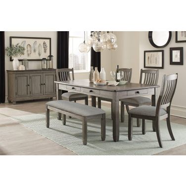 Granby Coffee And Antique Gray Dining Room Set