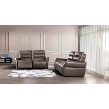 Granucci Power Reclining Living Room Set In Gray