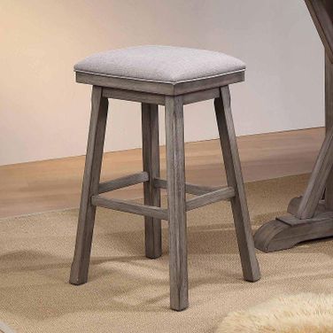 Graystone Burnished Gray 30 Inch Saddle Stool Set of 2