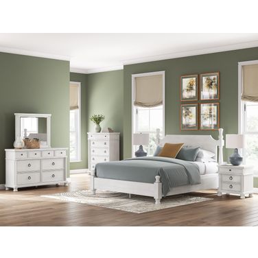 Greddinton Poster Bedroom Set In Antique White