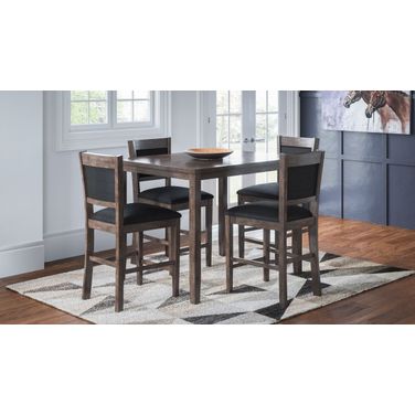 Greyson Heights 5 Pack Dining Room Set In Gray Brown