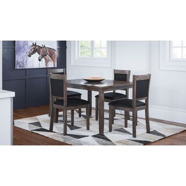 Greyson Heights 5 Pack Dining Room Set In Gray Brown