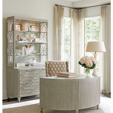 Greystone Pearl Aspen Dylan Demilune Home Office Set