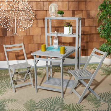 Griffen Balcony Dining Cabinet Set in Grey