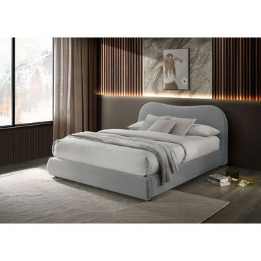 Grimsby Eastern King Bed In Light Gray