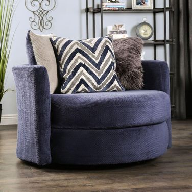 Griswold Swivel Chair In Navy