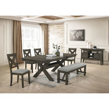 Gulliver Rustic Brown Extendable Dining Room Set