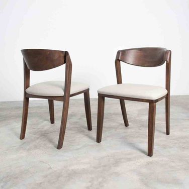 Hadsten Side Chair Set of 2 In Rich Walnut