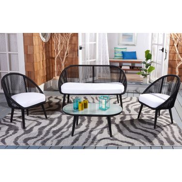 Halcott 4 Piece Living Set In Black and White