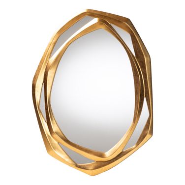 Halen Accent Wall Mirror In Antique Gold