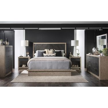 Halifax Complet Panel Bedroom Set In Flax and Java