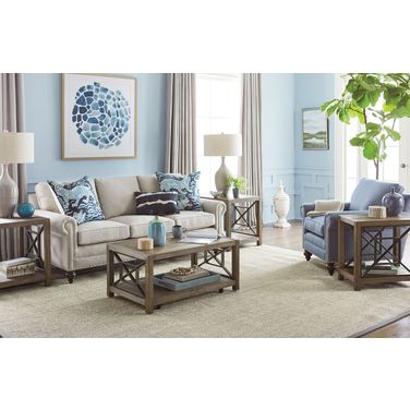 Hamilton Aged Oak Barrel Synthesis Small Rectangular Occasional Table Set