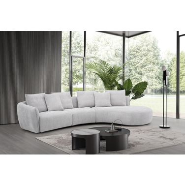 Hamilton RHF Chaise Sectional In Off White