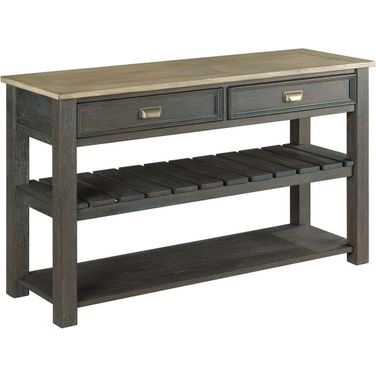 Hamilton Sofa Table In Toasted Caramel and Smoked Charcoal
