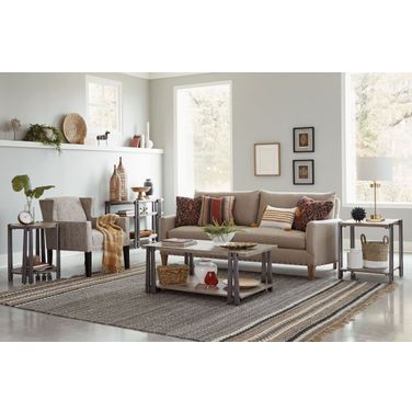 Hamilton Weathered Caramel And Smoked Charcoal Pasadena Occasional Table Set