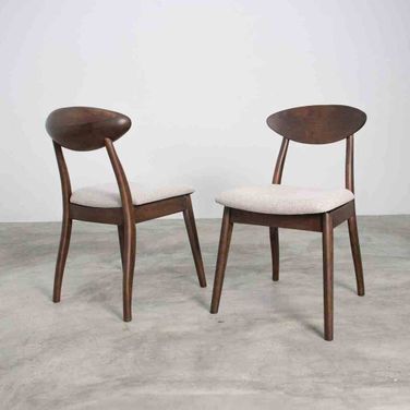 Hammel Side Chair Set of 2 In Rich Walnut