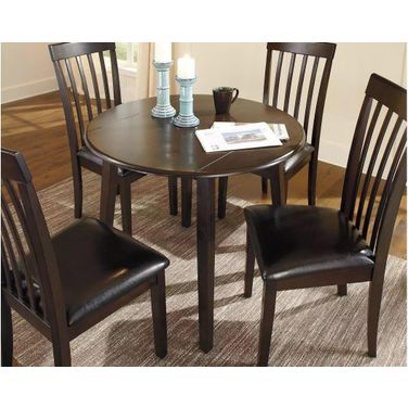 Hammis Round Dining Room Drop Leaf Table
