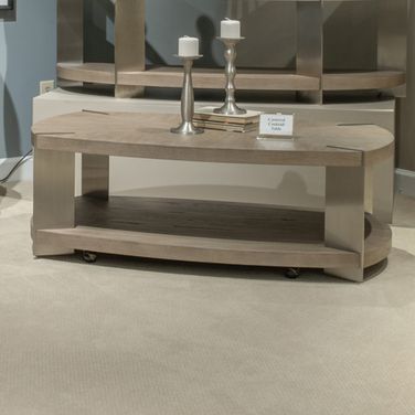 Harlow Oval Cocktail Table In Sandstone