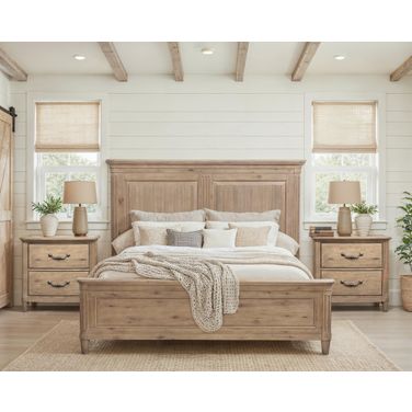 Harmony Heights Panel Bedroom Set In Belgium Wheat