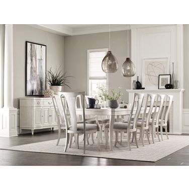 Harmony Rectangular Dining Set In In Eggshell
