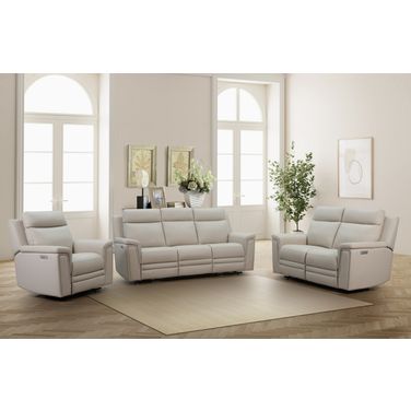 Harper Power Reclining Living Room Set In Cream