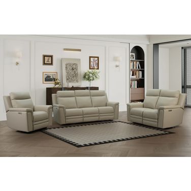 Harper Power Reclining Living Room Set In Taupe