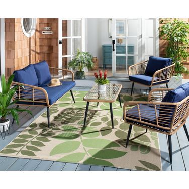 Harrley 4 Piece Living Set In Navy