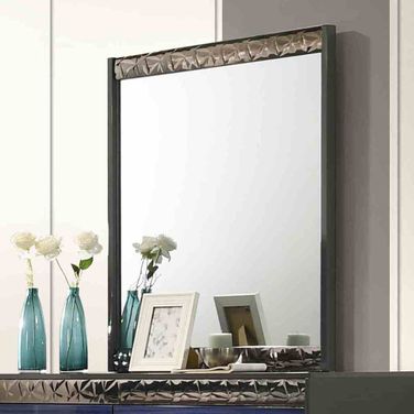 Hartlepool Mirror In Ash Gray and Indigo Blue