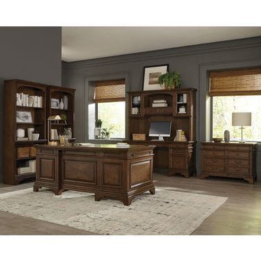 Hartshill Home Office Set In Burnished Oak