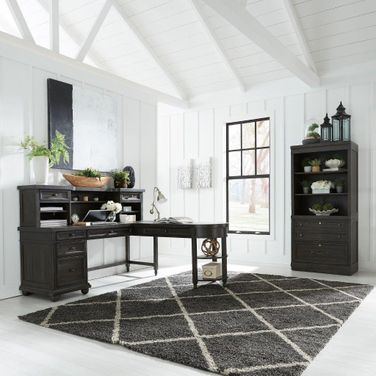Harvest Home Chalkboard L Shaped Home Office Set
