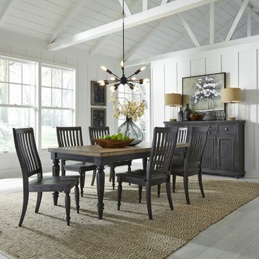 Harvest Home Chalkboard Rectangular Extendable Dining Room Set