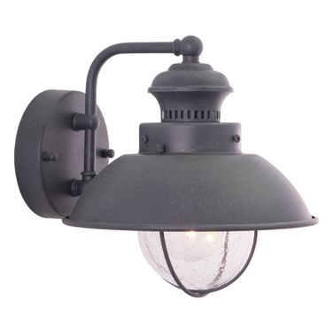 Harwich 8 Inch Outdoor Wall Light In Textured Gray