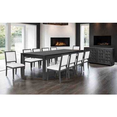 Hatton Cross Rectangular Dining Room Set In Weathered Black