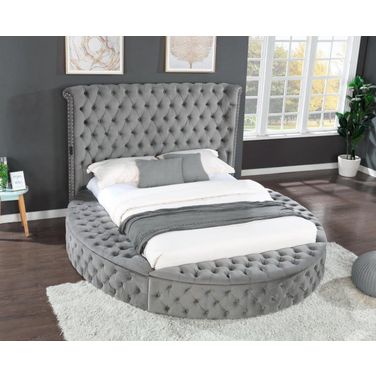Hazel King Bed In Gray