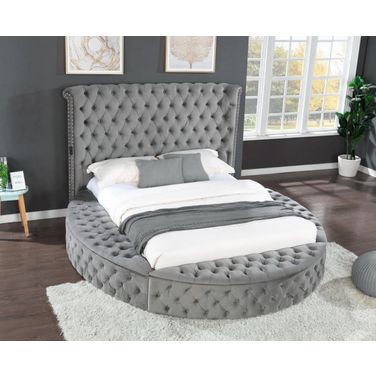 Hazel Queen Bed In Gray