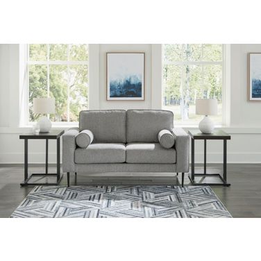 Hazela Loveseat In Charcoal