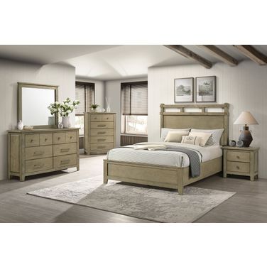 Hazlewood Panel Bedroom Set In Vineyard Oak