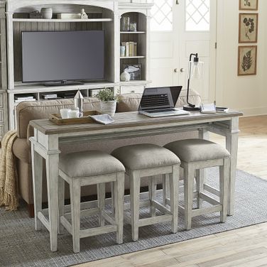 Heartland Antique White Console Bar Set