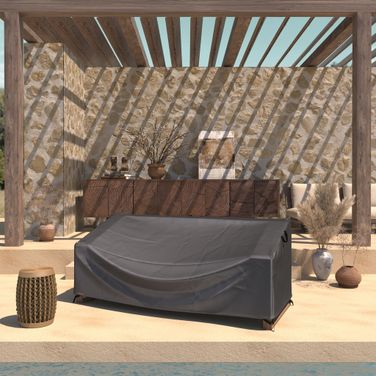 Heavy Duty Water Resistant Vented Patio Sofa Cover In Beige