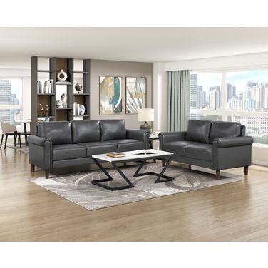 Hector Living Room Set In Dark Gray