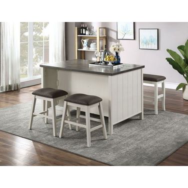Heidelberg Off White And Dark Gray Counter Height Dining Room Set
