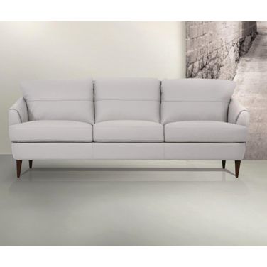 Helena Pearl Gray Leather Sofa
