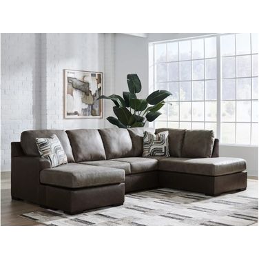 Helson 2-Piece RAF Sectional with Chaise In Fossil